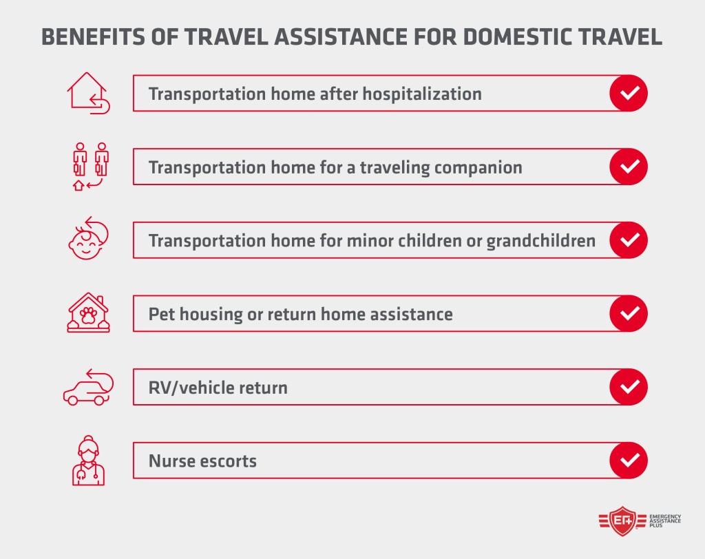 Benefits of travel assistance for domestic travel
